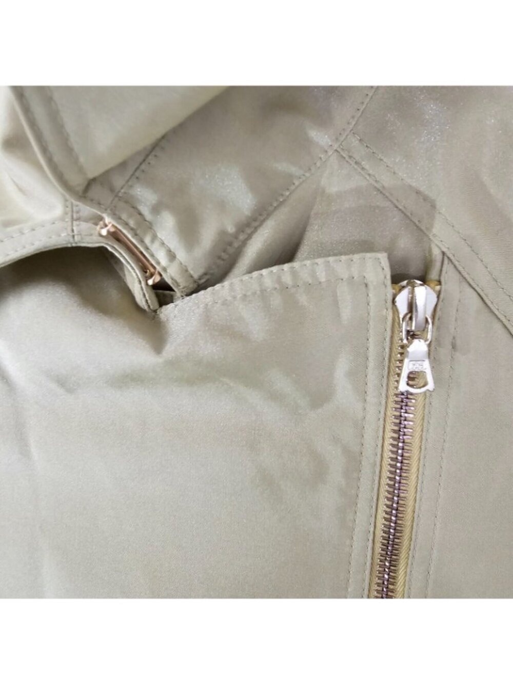 NWT Lafayette 148 Swing Jacket Womens 4 Pistachio Polished Lux Green Coat Zip - Picture 9 of 15